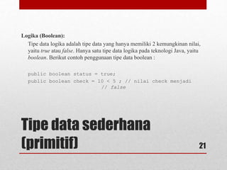 Pengenalan java-oop | PPT