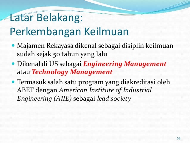 Pengenalan pada disiplin ilmu teknik industri Pengenalan pada disiplin ilmu teknik industri