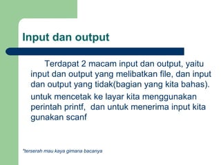 Pengenalan Bahasa C | PPT