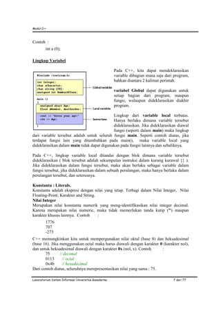 Pengenalan bahasa c++ | PDF