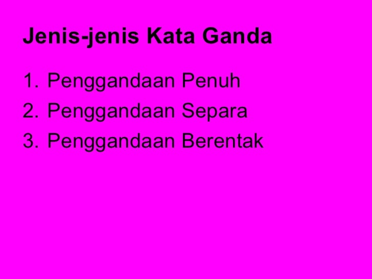 Bentuk Kata