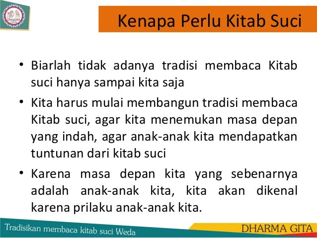 Tradisi Membaca Kitab Suci Weda