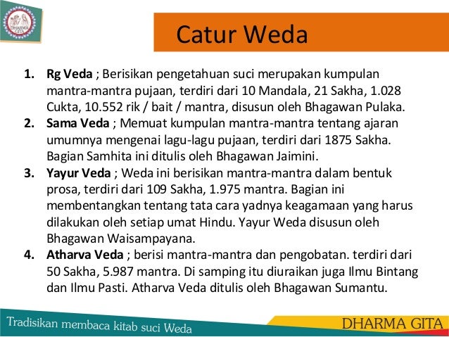Tradisi Membaca Kitab Suci Weda