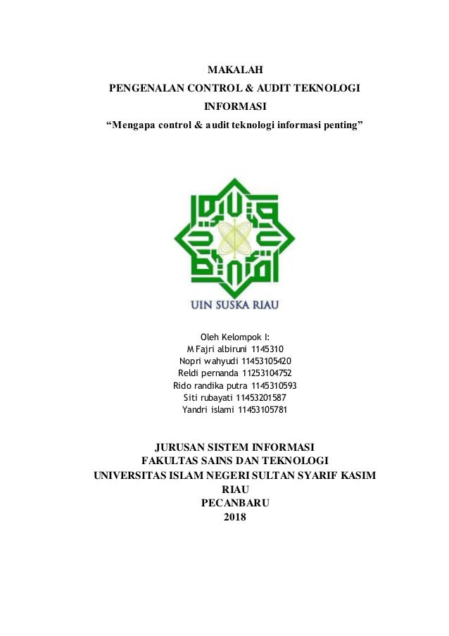 Pengenalan Control Audit Teknologi Informasi