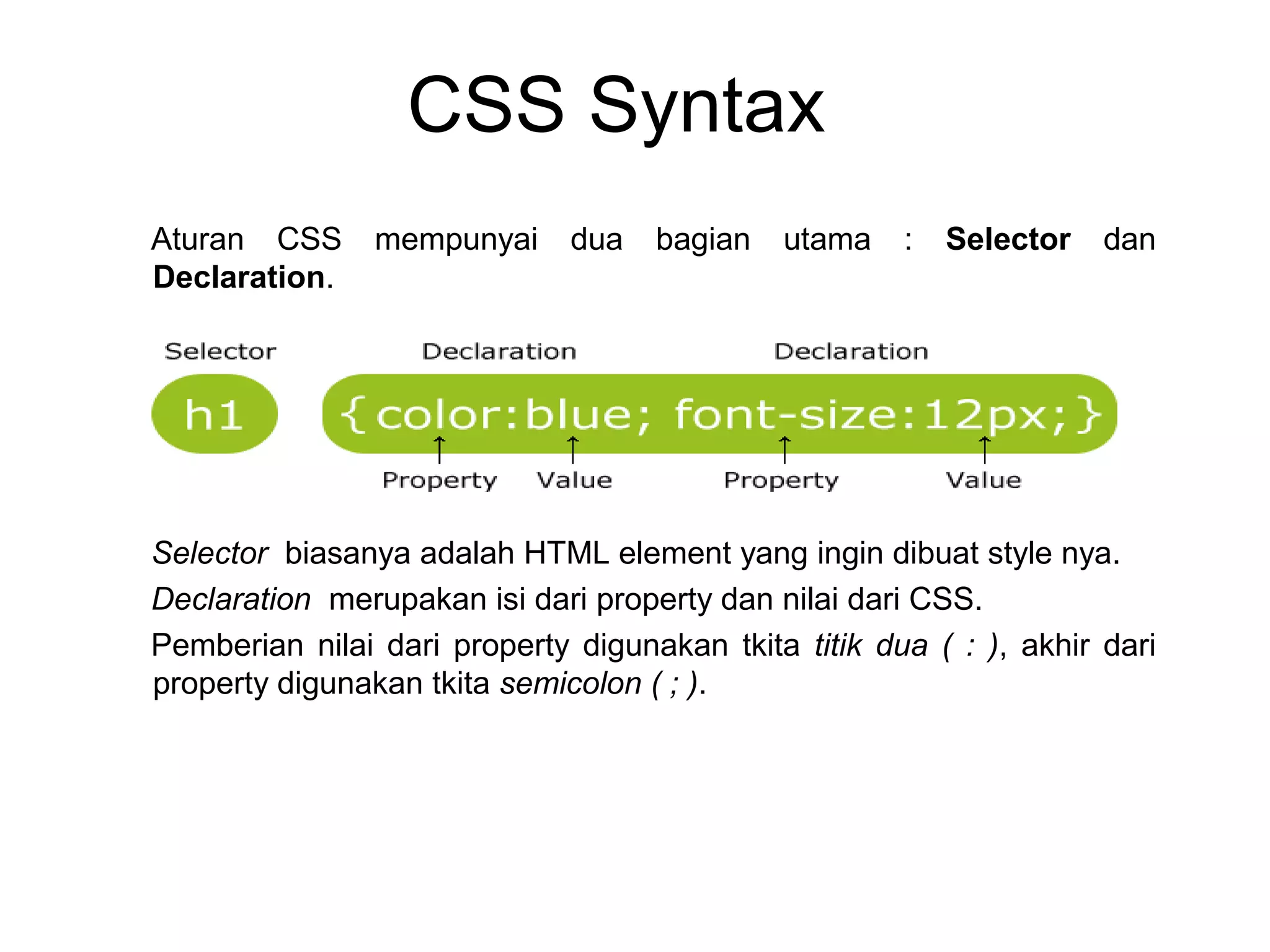 Pengenalan css | PPT