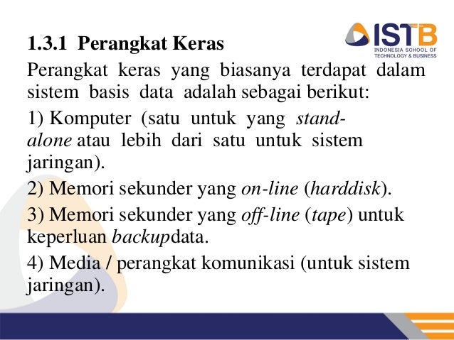 Pengenalan dasar sistem basisdata