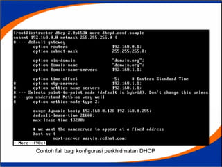 Contoh fail bagi konfigurasi perkhidmatan DHCP 