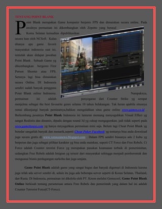 Pengenalan game fps point blank | DOCX