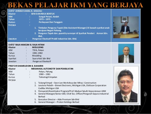 INTRODUCTION TO IKM LUMUT