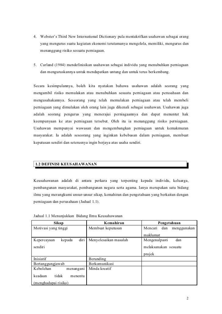 Pengenalan Kepada Keusahawanan