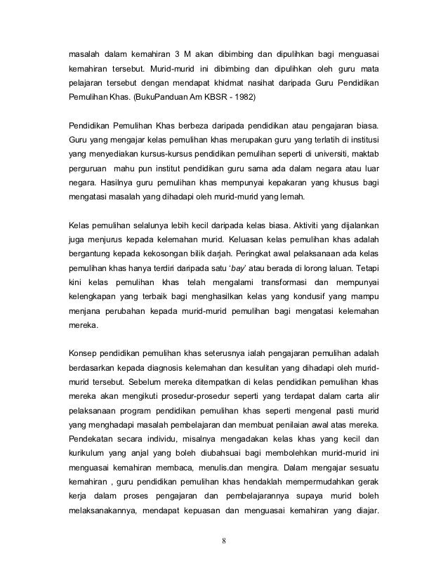 Pengenalan Kepada Pendidikan Pemulihan