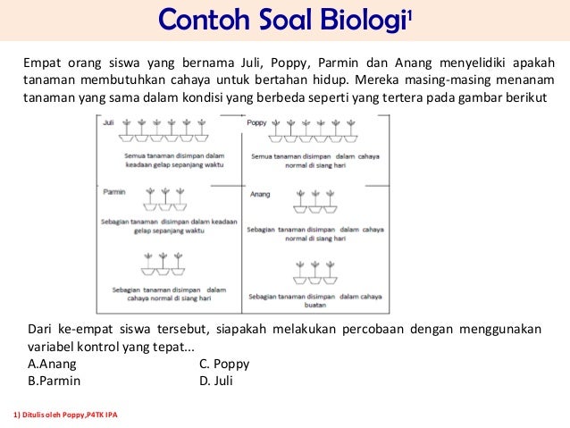 Contoh Soal Hots Biologi Sma