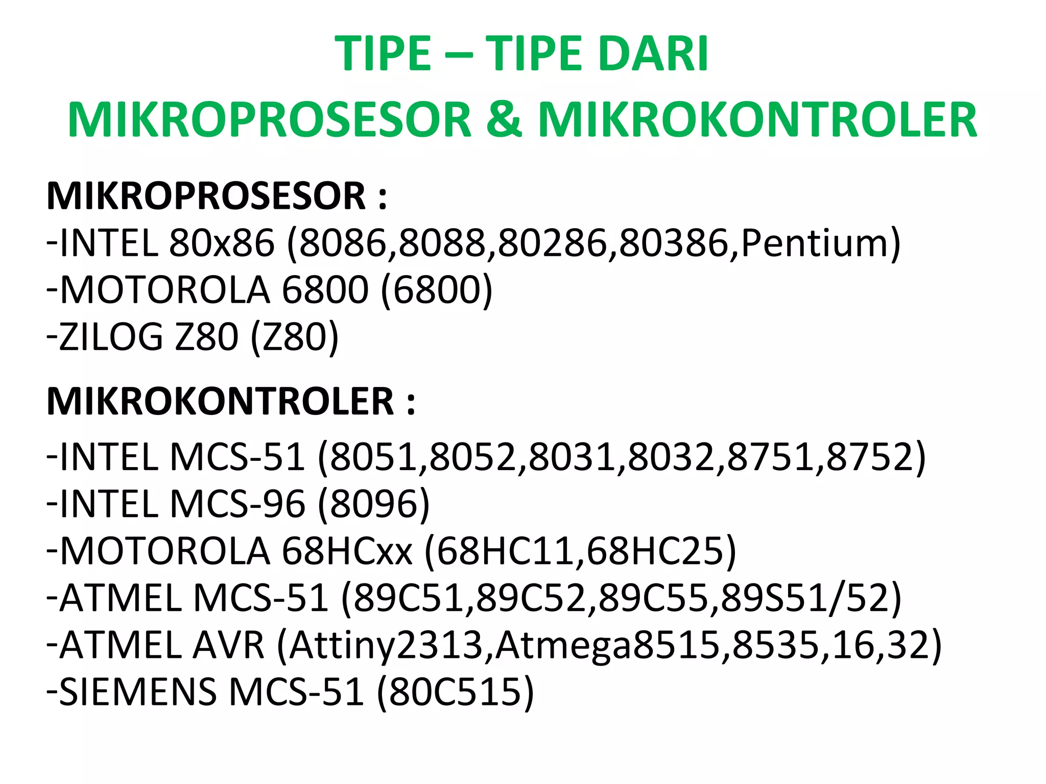 Pengenalan mikrokontroller | PPT