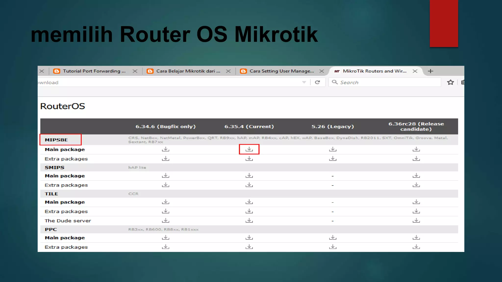 memilih Router OS Mikrotik
 