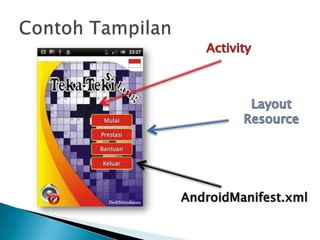 Pengenalan pemrograman android | PPTX