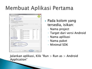 Pengenalan pemrograman android | PPTX