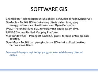 Java Gis Toolkit Pengenalan perangkat lunak (software) gis kpu | PPTX