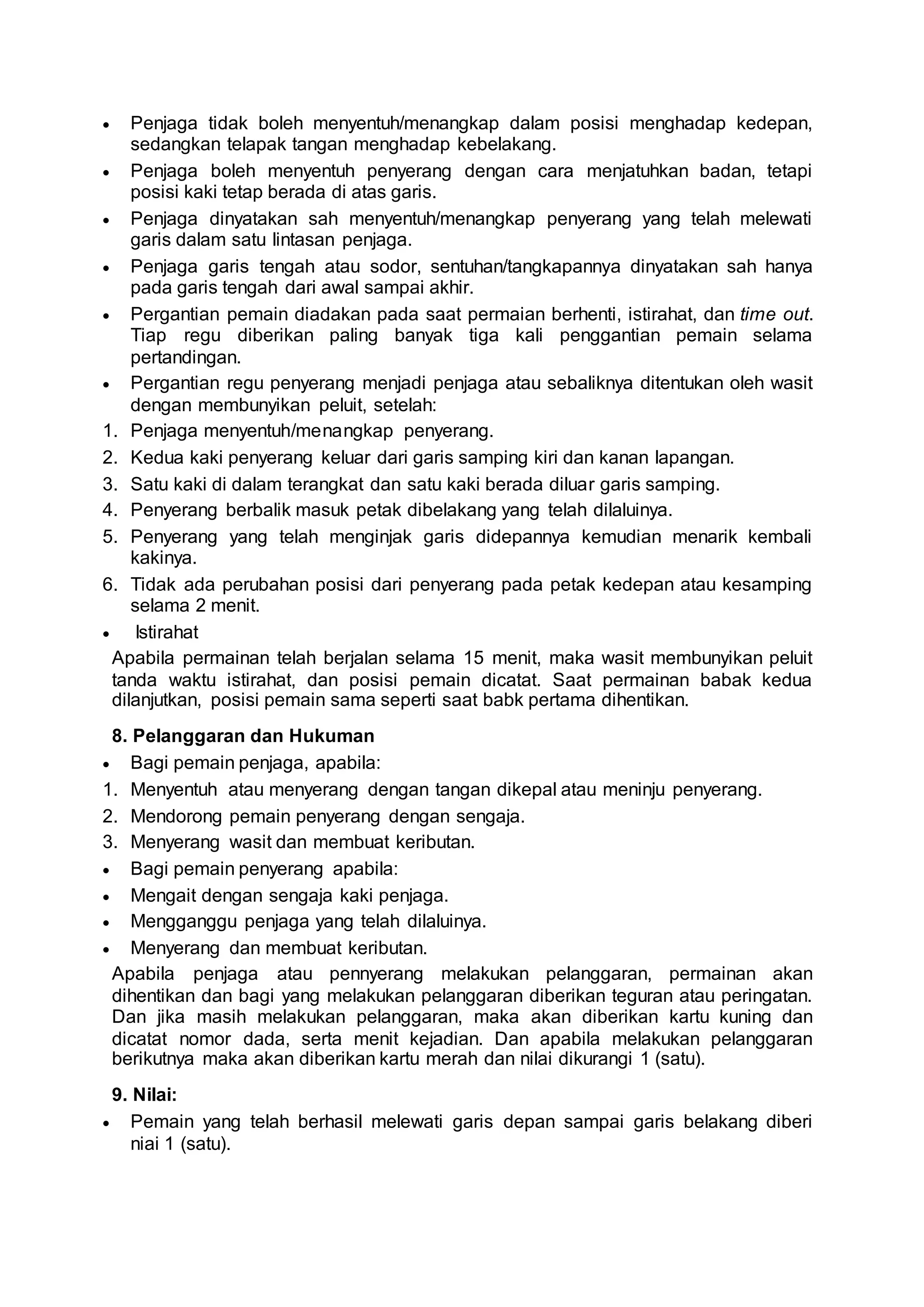 Hadang Pengenalan permainan tradisional hadang part i | DOCX