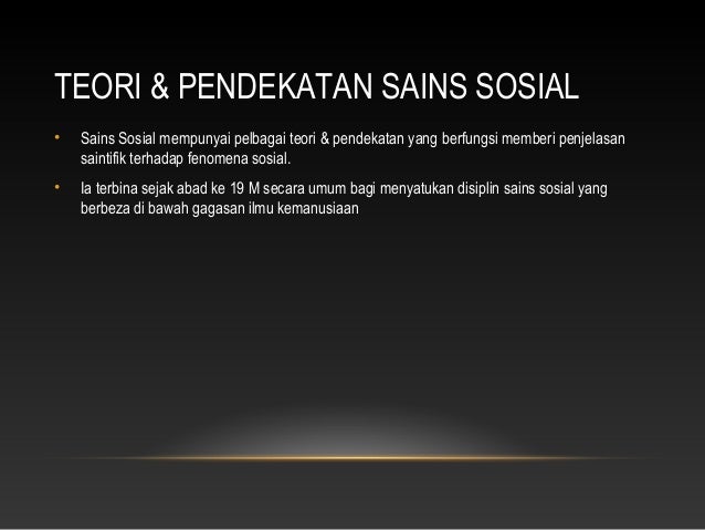 Pengenalan Sains Sosial