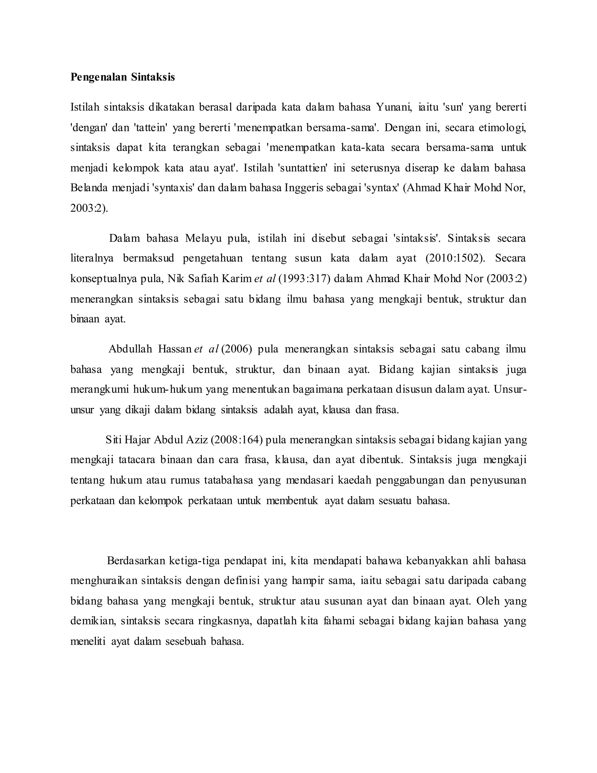 Sentaksis Rasm Uzb Pengenalan sintaksis | DOCX