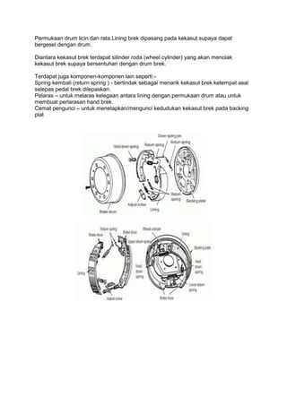 Springe Komponen Pengenalan sistem brek | DOCX