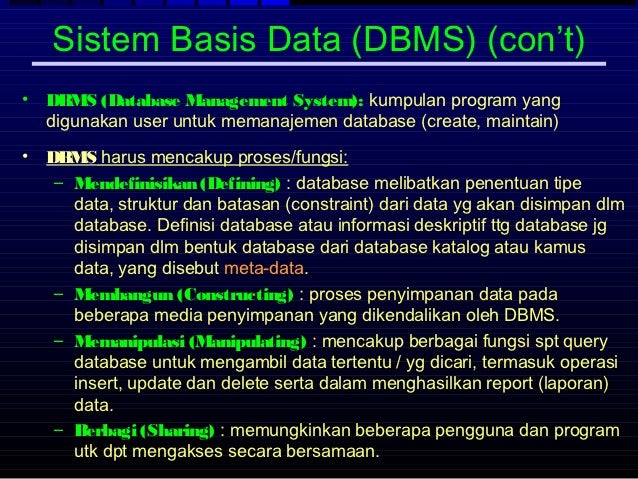 Pengenalan sistem database
