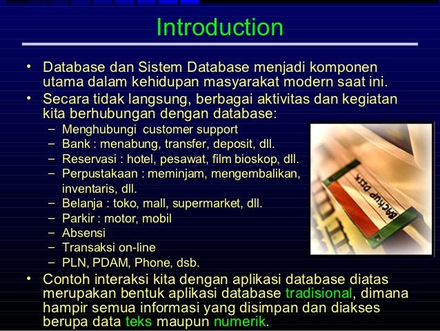 Contoh Database Tradisional - Kimcil I