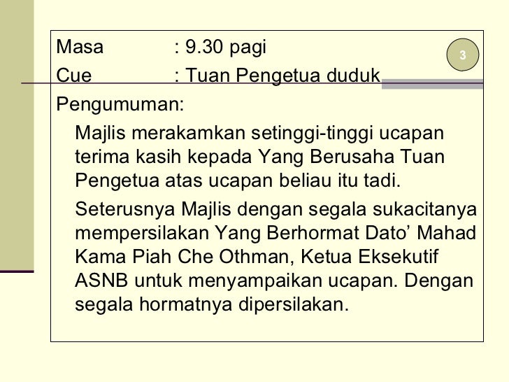 Pengendalian Majlis Rasmi