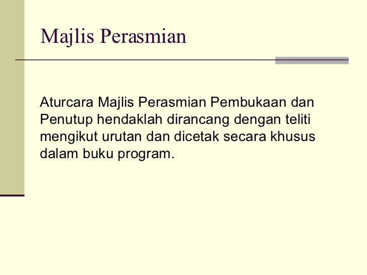 Contoh Buku Program Majlis Perasmian - Nagoros