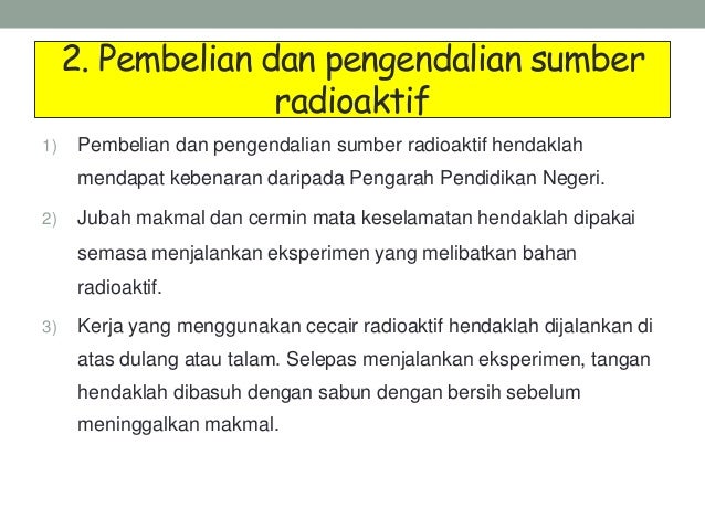 Pengendalian Bahan Radioaktif