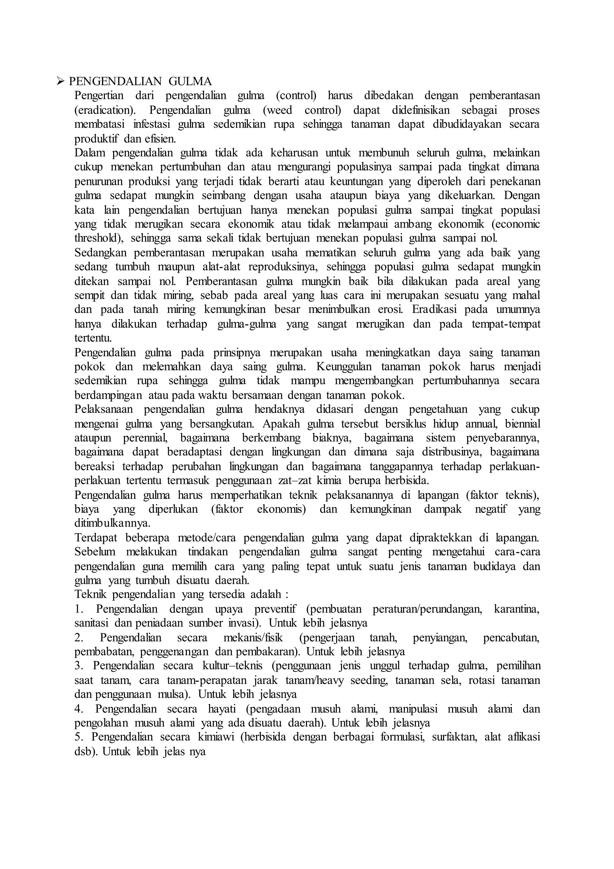 Pengendalian gulm1 | PDF