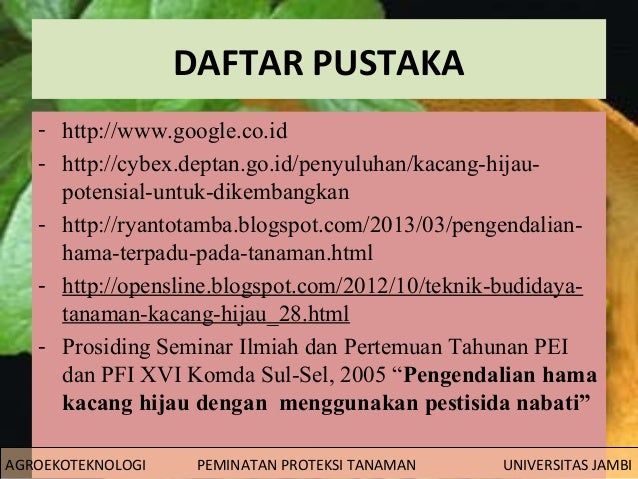 Pengendalian hama terpadu PHT Kacang Hijau Vigna radiata Pengendalian hama terpadu PHT Kacang Hijau Vigna radiata