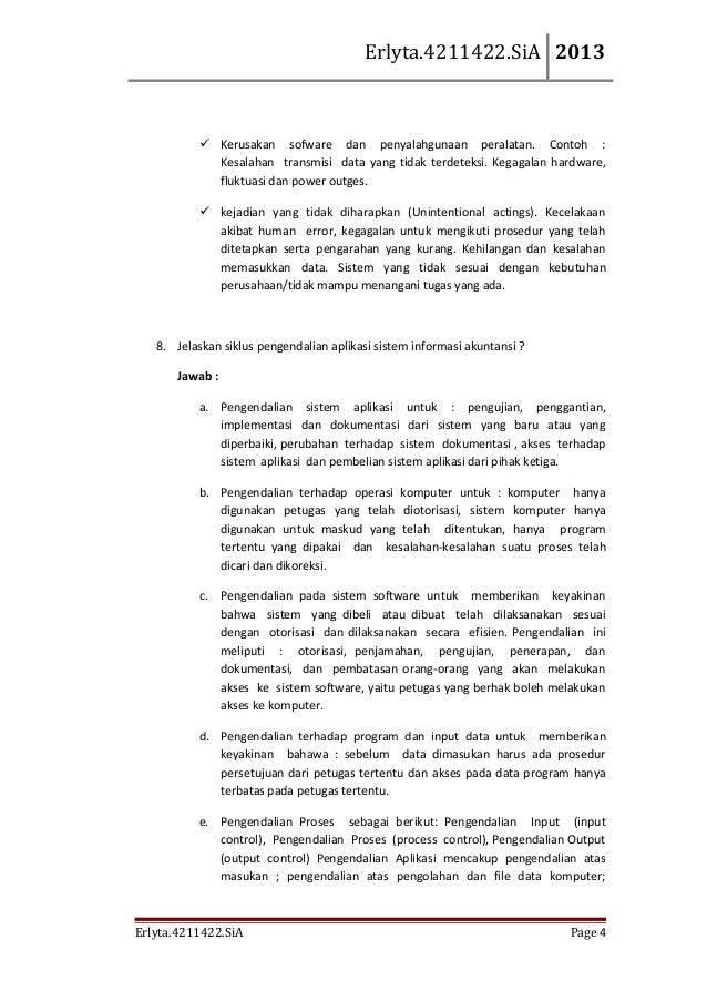 Soal Pengendalian Internal Sia