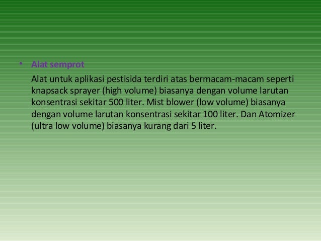 Pengendalian OPT secara kimiawi