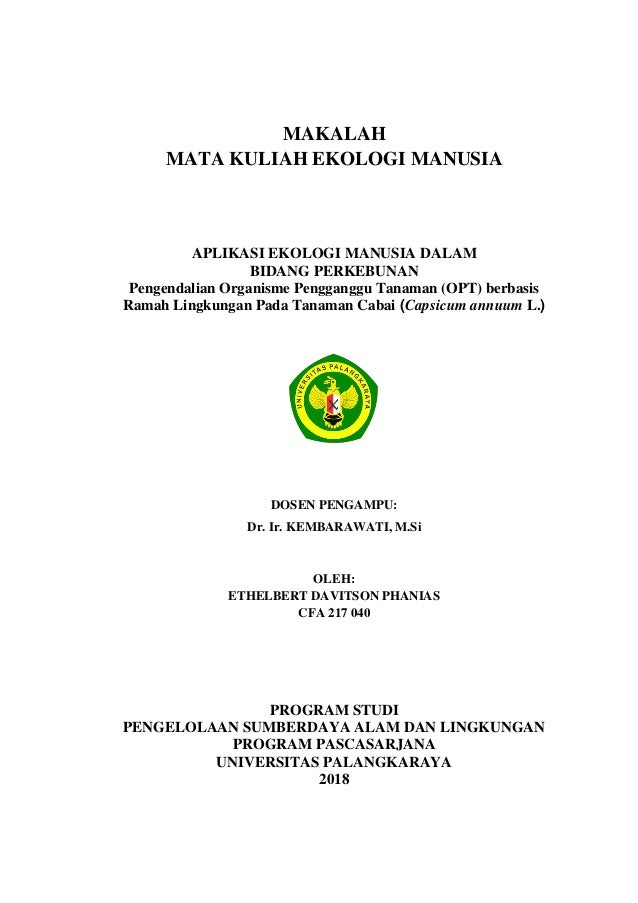 Pengendalian Organisme Pengganggu Tanaman Opt Berbasis Ramah Lingku