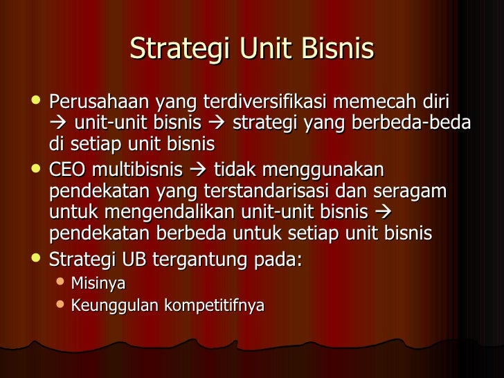 Pengendalian untuk strategi yang terdiferensiasi