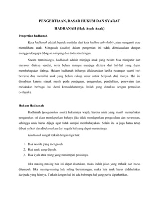 hadhanah | DOCX