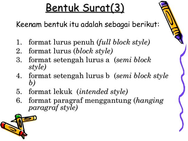 Contoh Surat Format Setengah Lurus B - 28 images - Sinau 