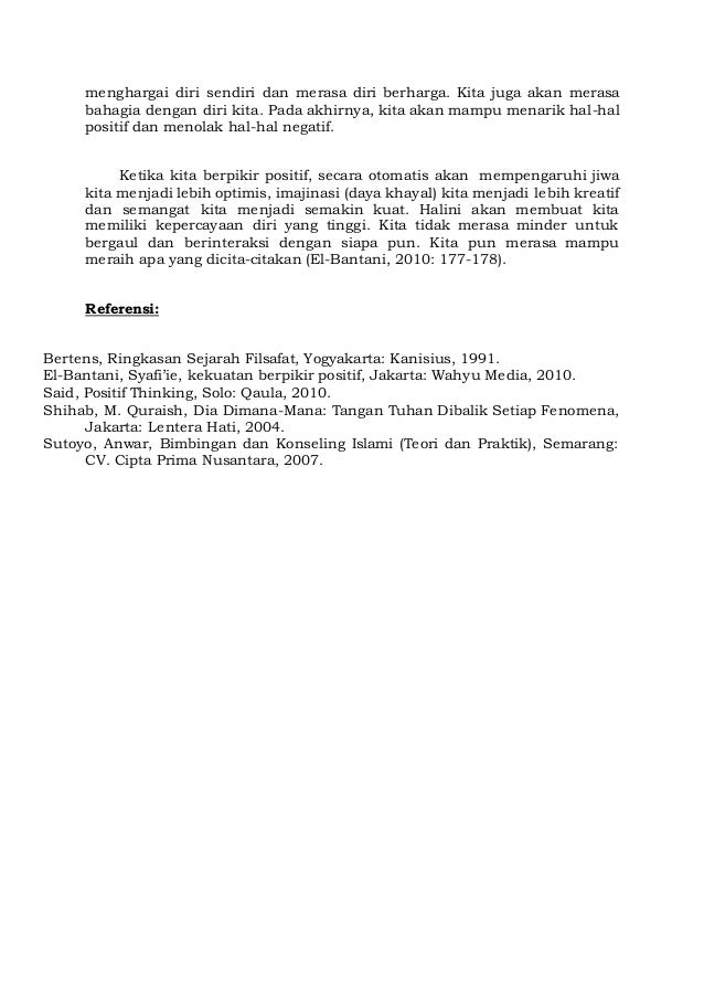 Pengertian Berpikir Positif