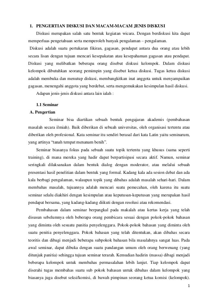 Pengertian Diskusi Dan Macam