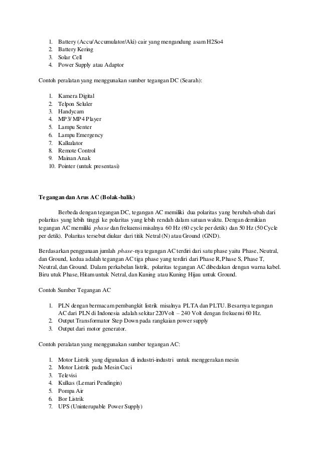 Pengertian Energi Dan Daya Listrik