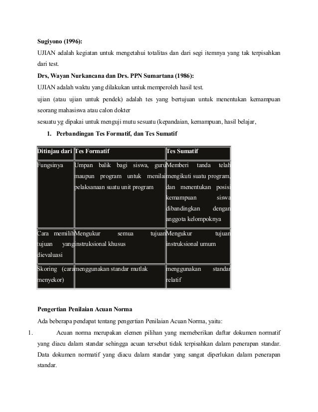 Penerapan Evaluasi Formatif