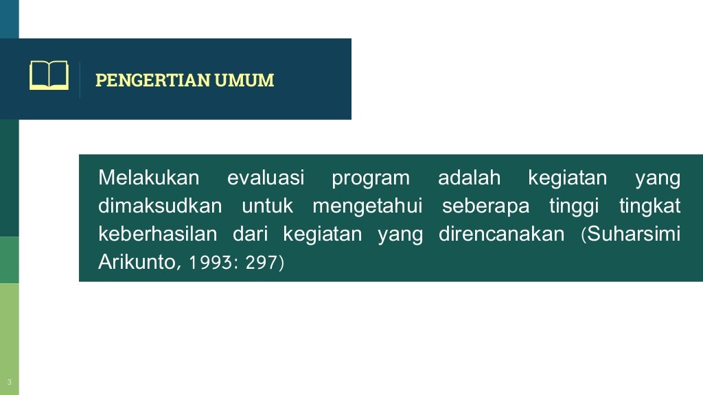Pengertian Evaluasi Program