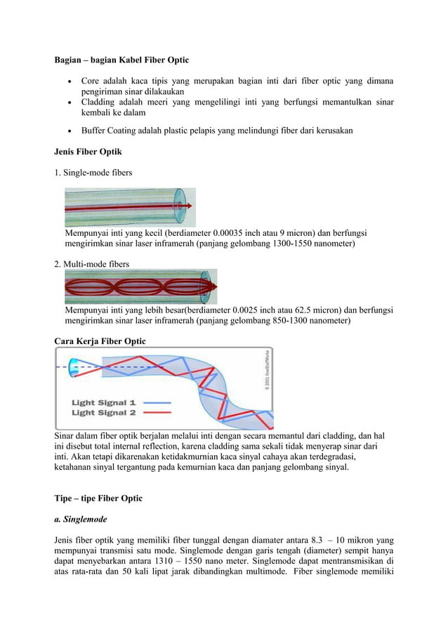 Pengertian fiber optik