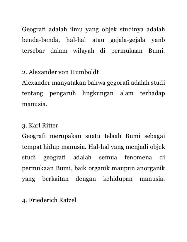 Pengertian Geografi