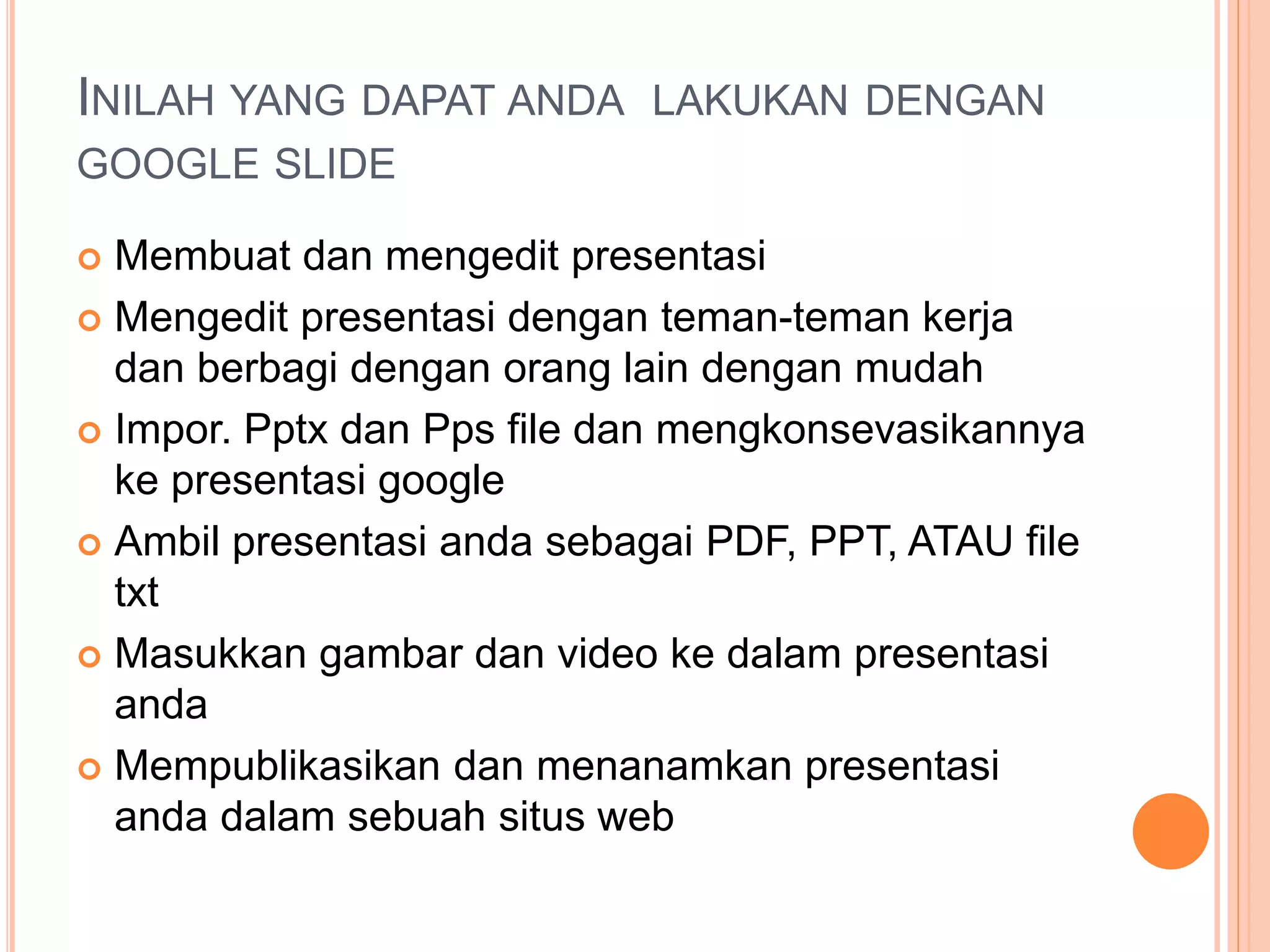 Pengertian google slide ppt