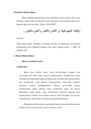 Apa Itu Hukum Qisas