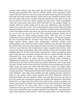 Pengertian iman kepada rasul | PDF