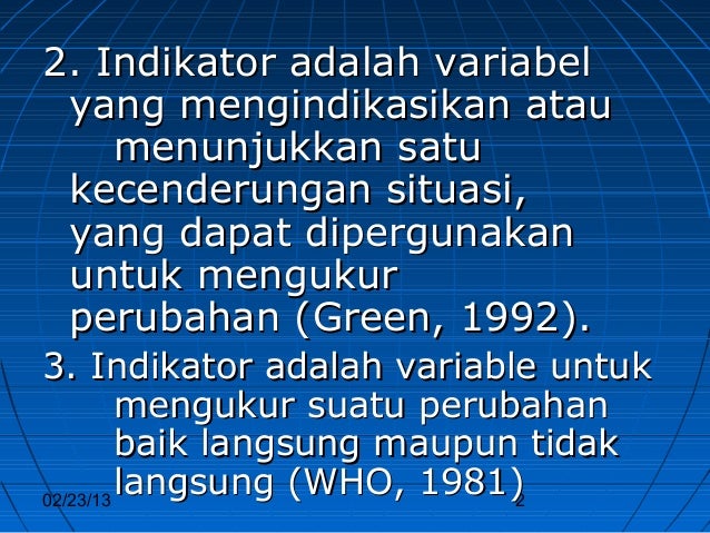 Pengertian indikator