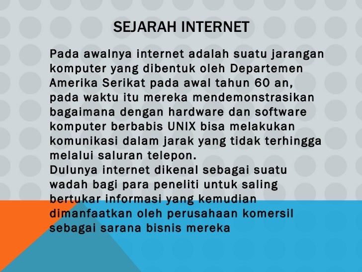 Pengertian internet dan intranet